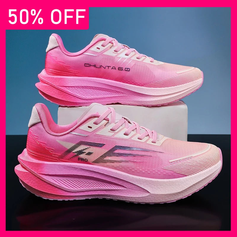 Men Women Running Shoes New Fashion Marathon Sports Breathable Comfortable Sneakers Daily Morning Running Rebound Fitness Shoes