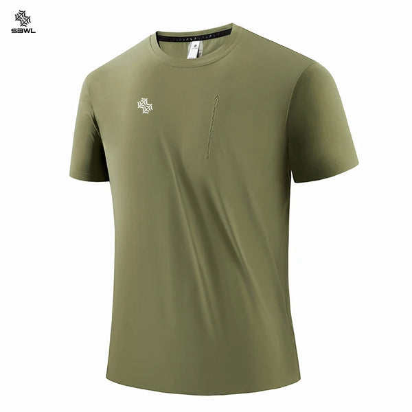 SBWL High-quality men's summer casual breathable short-sleeved T-shirt Exercise and Fitness Tops
