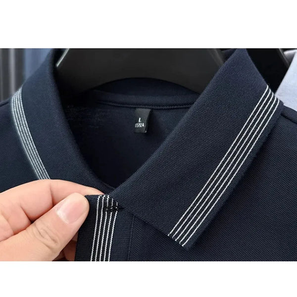 70% Cotton Men's Premium Pique Polo Shirt – 7A Antibacterial,  Soft Cotton Blend, Business Casual Wear