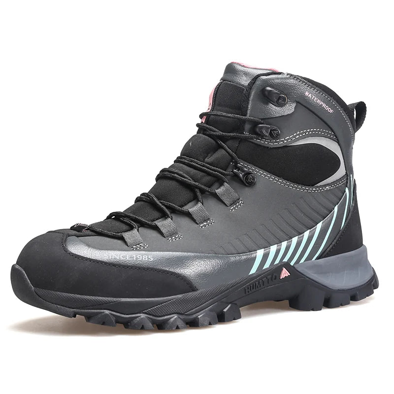 HUMTTO Non-slip Hiking Boots Leather Women's Sports Shoes Winter Outdoor Safety Sneakers Breathable Trekking Shoes for Women