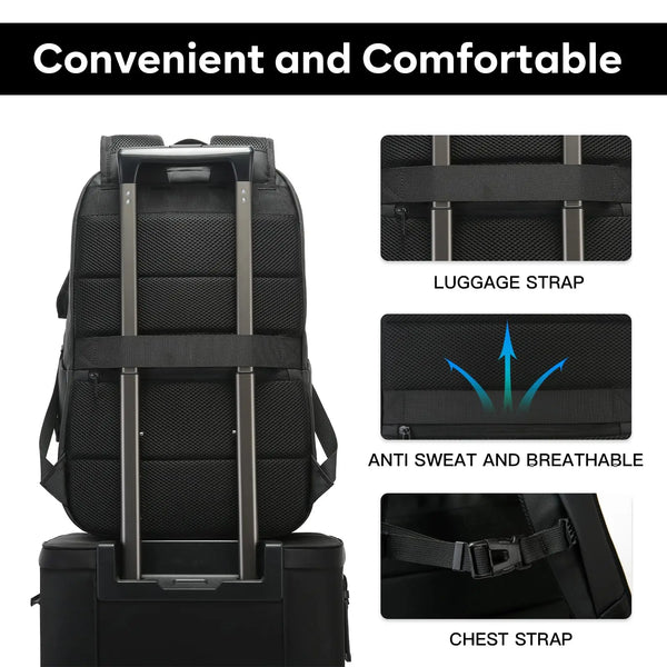 BANGE Carry On Lightweight Men's 15.6 inch Laptop Backpacks for Short Travel Business Trip Backpack Schoolbag with Side Pockets