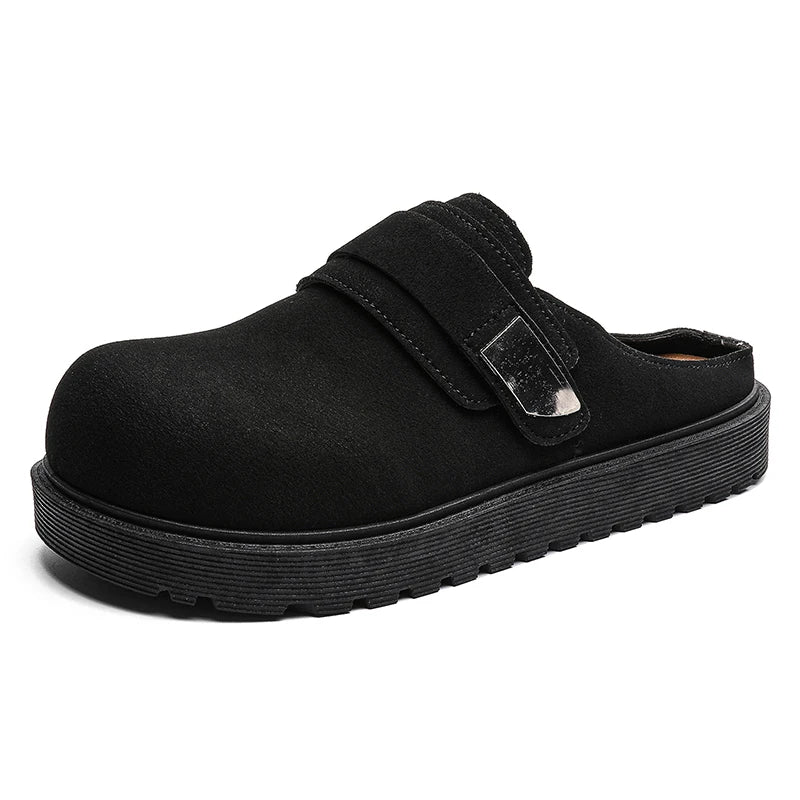 Men's casual Mule slippers summer breathable lightweight soft sole outdoor walking shoes slip on slides comfort fashion slippers