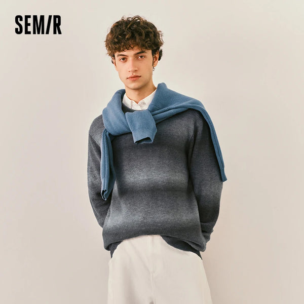 អាវយឺតប៉ាក់ Semir សម្រាប់បុរស ឆ្នូតៗ រចនាបថវីនថេច កមូល សមល្មម ពាក់ប្រចាំថ្ងៃរដូវរងាថ្មី ឆ្នាំ២០២៦ រចនាបថធម្មតាសម្រាប់ទីក្រុង