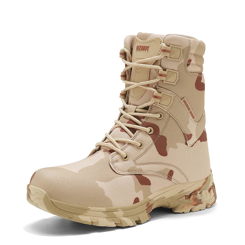 Men's high-top jungle battlefield training boots four seasons new breathable non-slip light outdoor hiking tactical combat boots