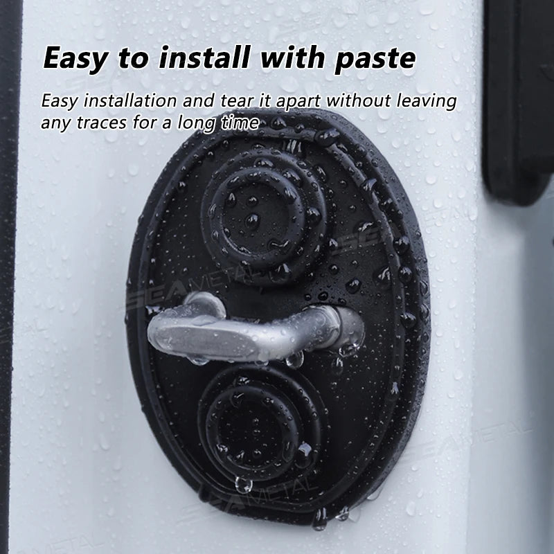 SEAMETAL 4PCS Upgrade Car Door Closing Shockproof Pad Silicone Cushion Mute Shock Absorber Protective Covers Car Accessories