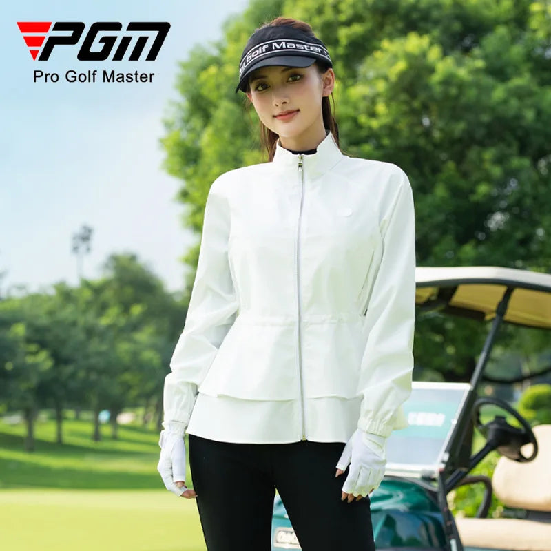 Golf Women's Jacket Zipper Stand Up Collar Autumn/Winter Top Coat YF844
