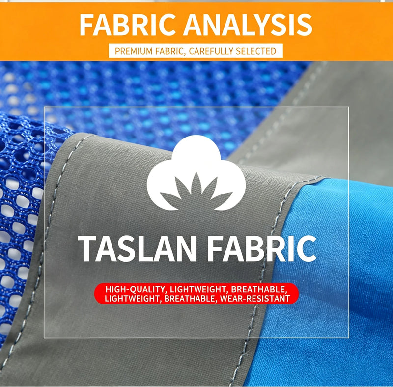 2026 New Vest for driving multi-pocket night protective sports vest breathable mesh coat work clothes printed logo