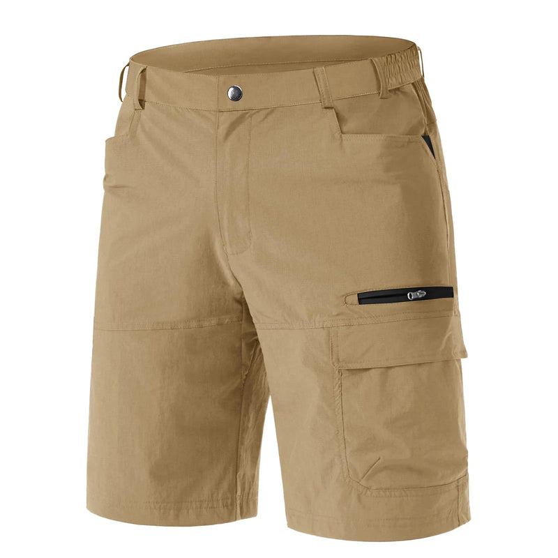 TACVASEN Hiking Cargo Shorts Mens Lightweight Quick-Dry Water-resistant Short Pants with Multiple-pockets Summer Shorts for Men