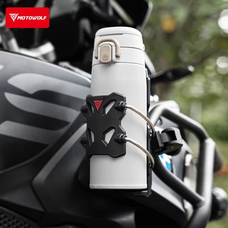 ជើងទ្រកែវម៉ូតូ Motowolf អាចដាក់ដបទឹកបានគ្រប់ស្ថានភាពផ្លូវ អាចលៃតម្រូវបាន ធន់នឹងការរអិល
