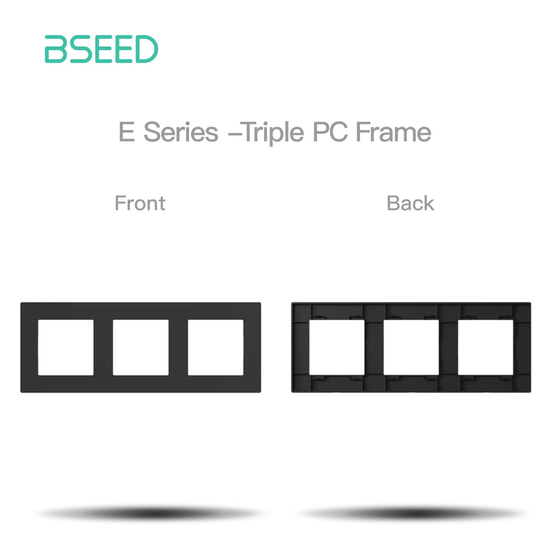 BSEED 1/2/3/4Gang WIFI Click Button Switch Part Plastic Frame Smart Curtain Switch Function Part EU Smart Socket DIY Combination