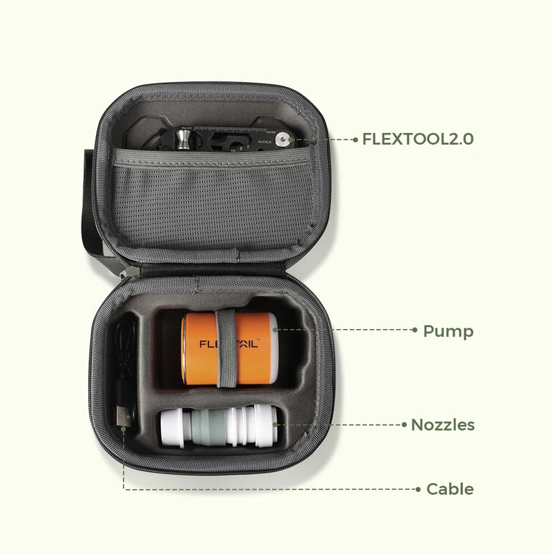 FLEXTAIL Compact Travel Case Protective Organizer Mini Storage Box for TINY PUMP and MAX PUMP, Air Nozzles, Cables
