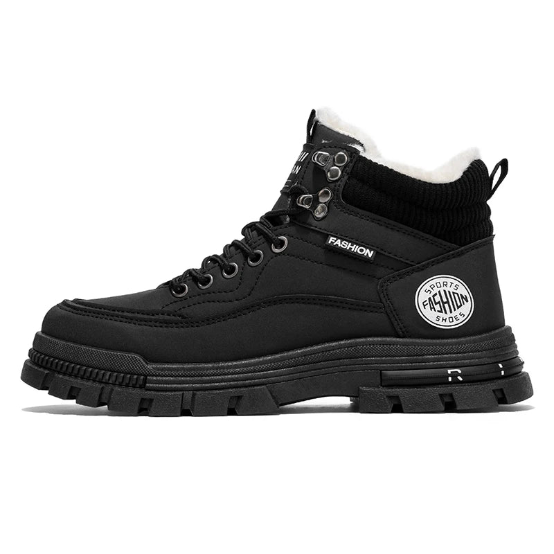 Men's comfortable casual versatile outdoor cotton shoes winter warm shoes plus size fashion youth non-slip soft-sole work shoes