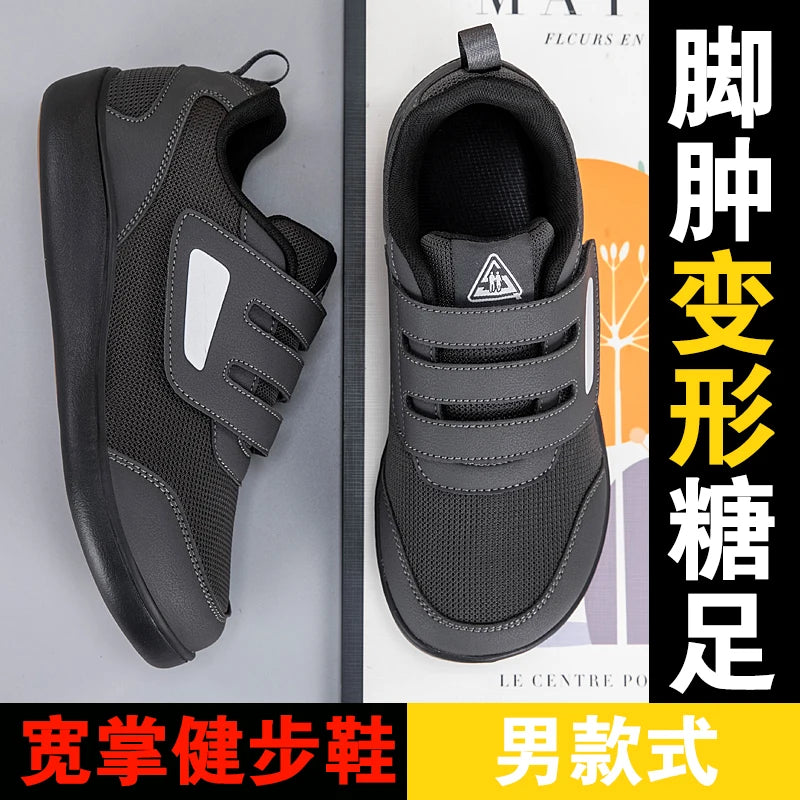 Open Shoes for Elderly Adjustable Diabetic Shoes Swollen Foot Fat Wide Hallux Valgus Bunion Orthopedics Thumb Eversion Men Women