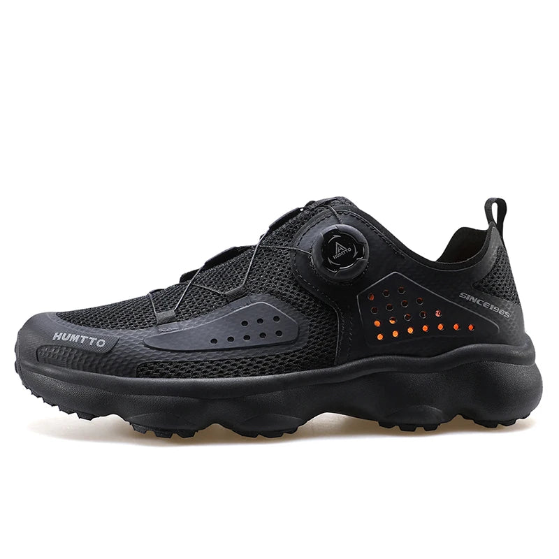 HUMTTO Non-slip Cushioning Trail Running Shoes for Men Breathable Mesh Summer Outdoor Light Sneakers Lace-Up Sport Jogging Shoes