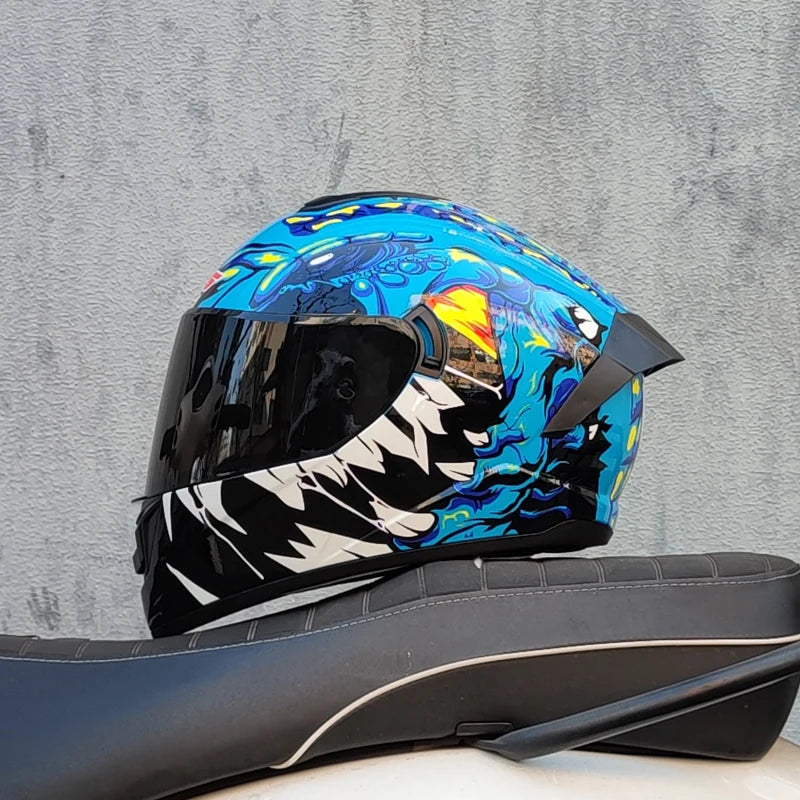Full Face Racing Helmets Winter Warm Double Visor Motorcycle Helmet Motorbike Sports helmet