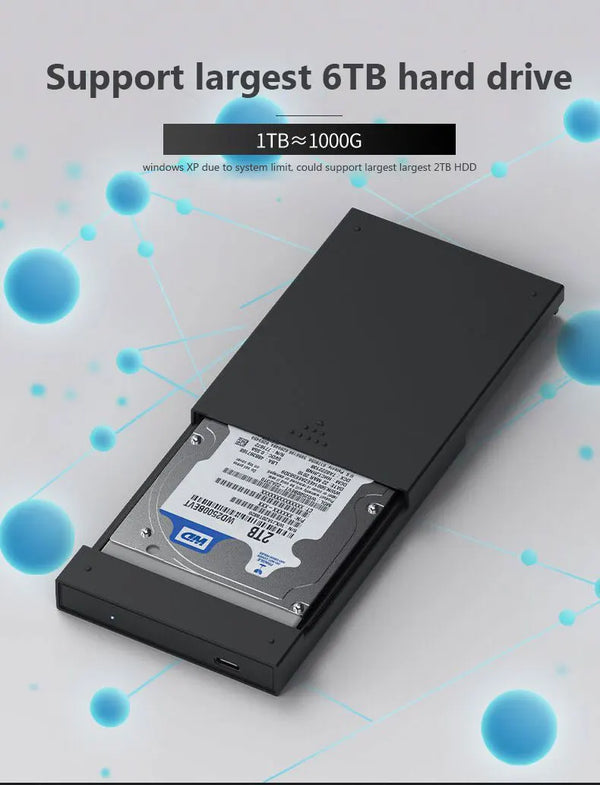 ស្រោម ថាស រឹង ចល័ត Blueendless 2.5 SATA ទៅ USB3.0/3.1 HDD គាំទ្រ HDD ទំហំ 6TB សម្រាប់ SSD ស្រោម HDD សម្រាប់ ផ្ទុក ទិន្នន័យ ខាងក្រៅ