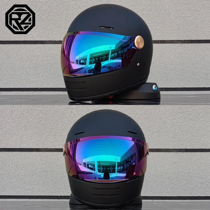 ORZ Motorcycle Helmet DOT Certification Retro Full Face Off Road Helmet Cascos Para Motos Capacete Casco Moto