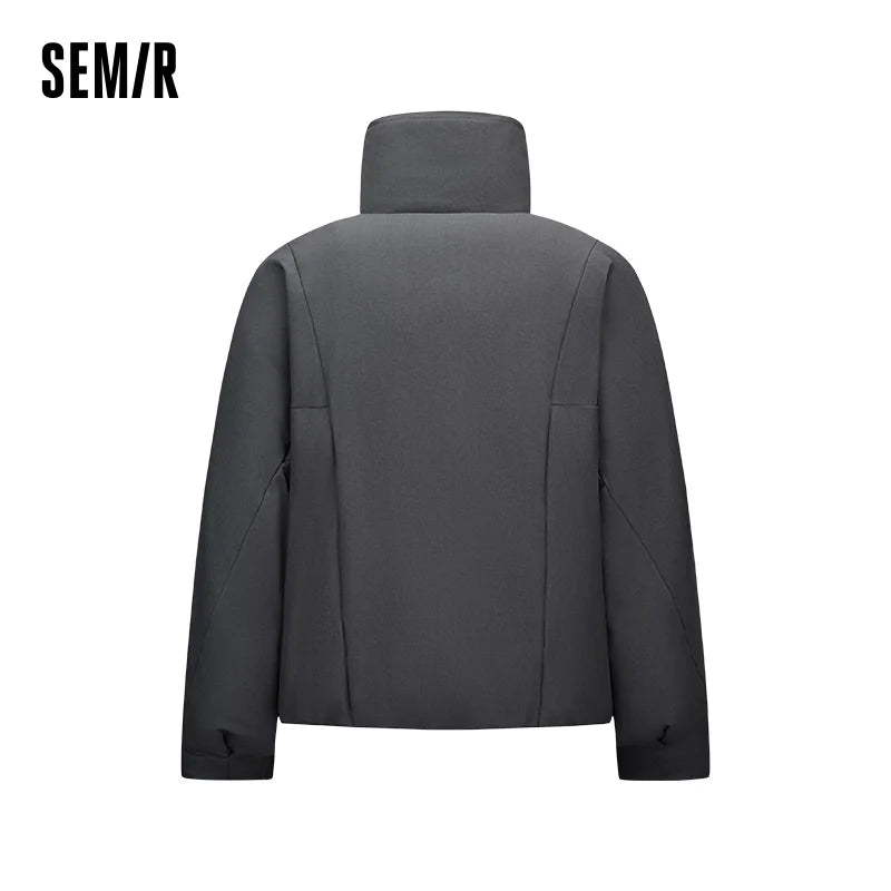 អាវក្រៅ Semir សម្រាប់នារី អាវធំ កអាវធំ ៨០ ភាគរយ ក្តៅ 2026 រដូវរងា ធម្មតា រលុង ម៉ូដខាងក្រៅ