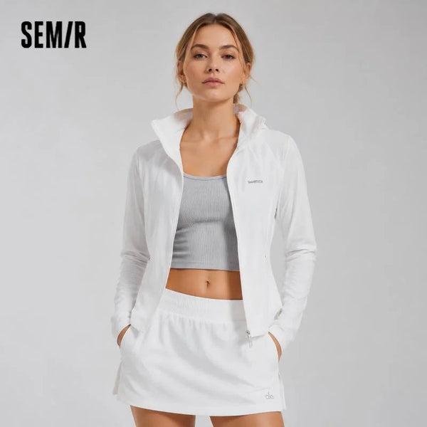 អាវក្រៅសម្រាប់ស្ត្រី Semir ការពារកាំរស្មីយូវី មានអារម្មណ៍ត្រជាក់ មានខ្យល់ចេញចូលបានល្អ ស្រូបយកសំណើមខ្ពស់ ដៃអាវស្តើង យឺត ឡើងភ្នំ 202