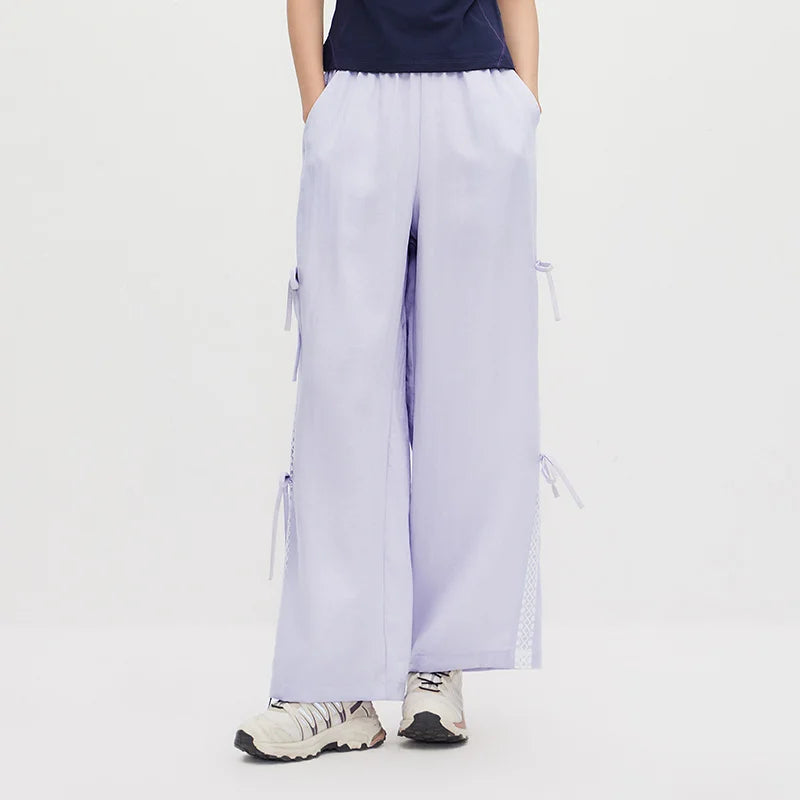 Semir Women Pants Bowknot Lace Loose Wide Leg Long Pants 2026 Summer Sweet Casual