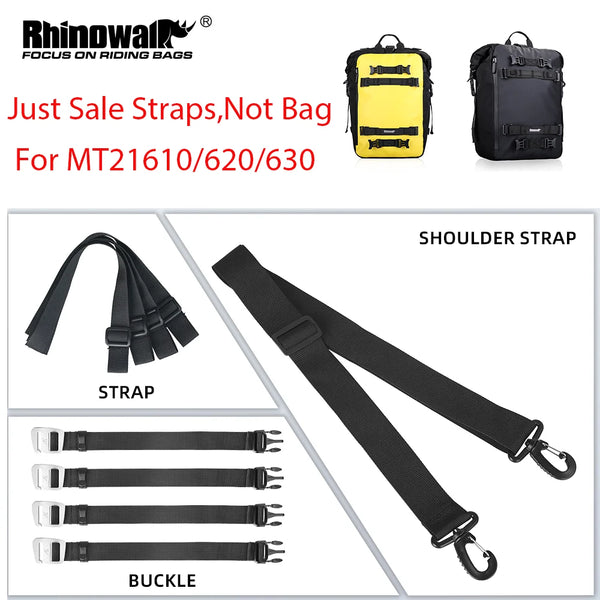 ខ្សែក្រវាត់កាបូបម៉ូតូ Rhinowalk សម្រាប់ MT21610/MT21620/MT21630 ខ្សែសម្របខ្លួនពិសេស ទំពក់ និងខ្សែរឹតសម្រាប់ស្មា