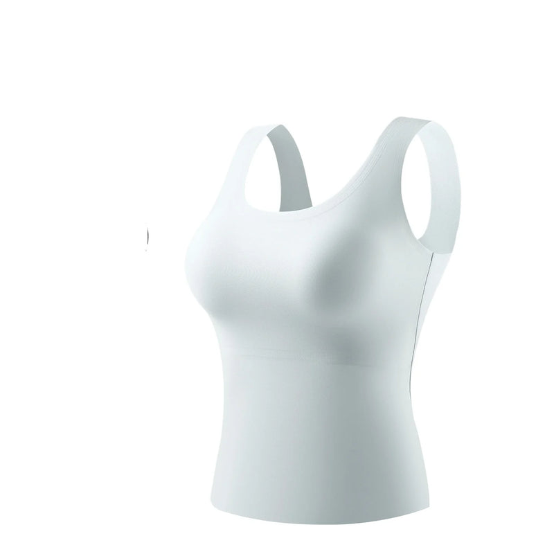 Breast Pad Sling Vest Women's Ice Silk Seamless Bra Integrated Anti-light Large Size Cool Bottoming Shirt One Piece Pajamas Top