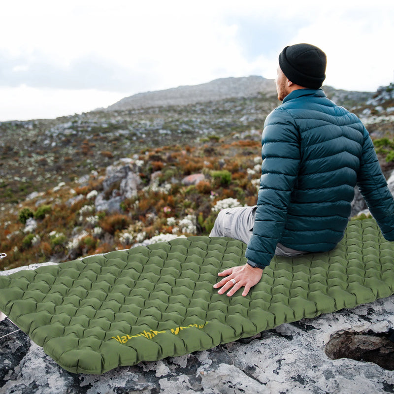 Naturehike 4.6 R Value Ultralight Air Mattress Camping Hiking Climbing Sleeping Pad Outdoor Inflatable Mat Cushion With Air Bag