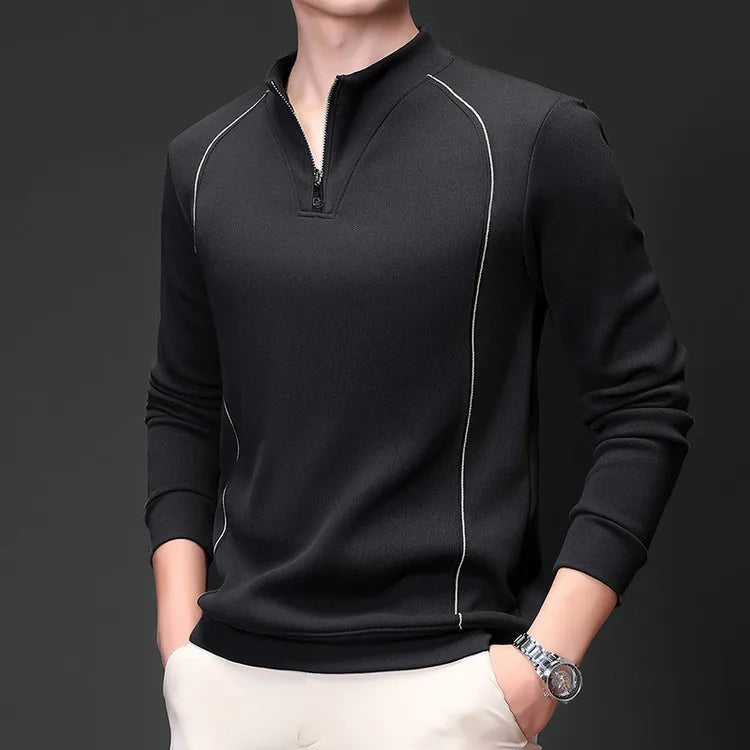 Men's Zip Up Stand Collar Sweatshirt Olive Green Sportswear, Activewear Outdoor Running Camping, Winter Jogging Hoodie Track Top