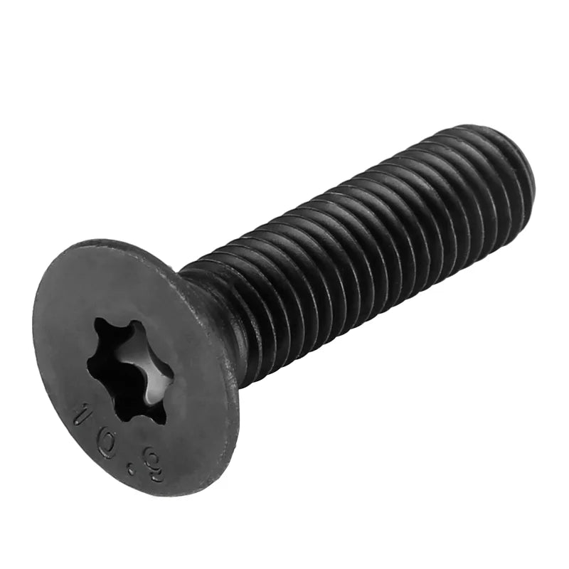 2-50pcs/lot Flat Countersunk Screw Six Lobe Bolt Machine screw M2 M2.5 M3 M4 M5 M6 Black carbon steel Torx Head