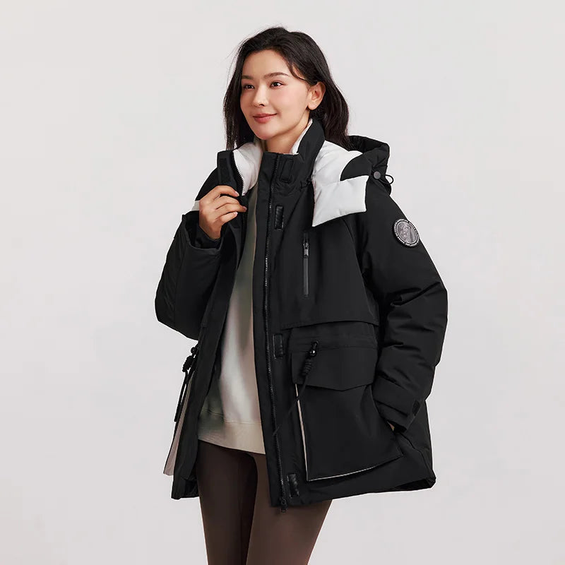 Semir Down Jacket Women Mid-Length Waterproof Oil-proof Stain-proof 2026 New Winter Clothing Coat Women