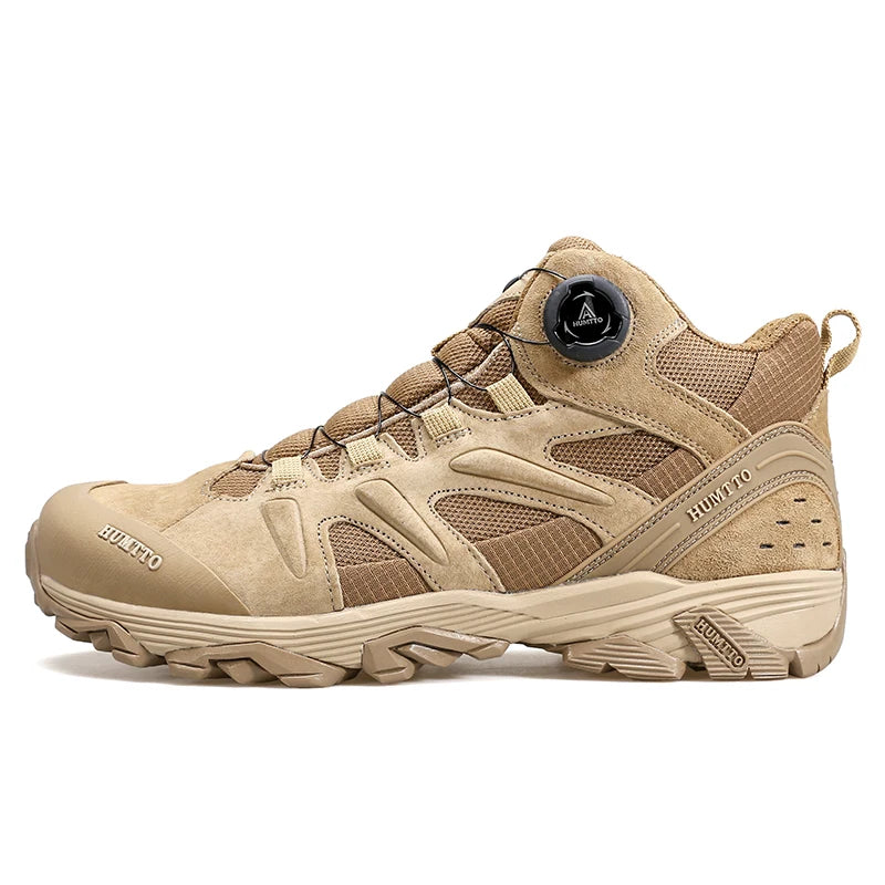 HUMTTO Outdoor Boots for Men Genuine Leather Hiking Shoes Non-slip Camping Trekking Men's Sports Shoes Winter Safety Sneakers