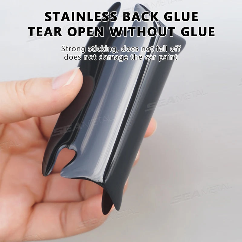 SEAMETAL Car Door Handle Protective Sticker Wear Resistant Scratch Resistant Black Protective Strip TPU Door Bowl Stickers