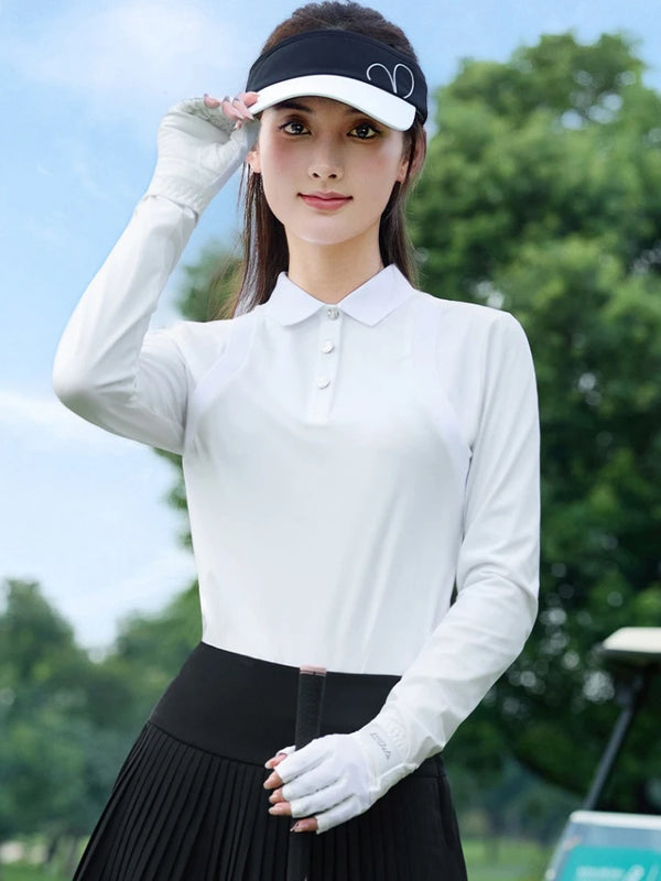 Golf Women's Long Sleeve Polo Shirt Autumn Winter Top YF834