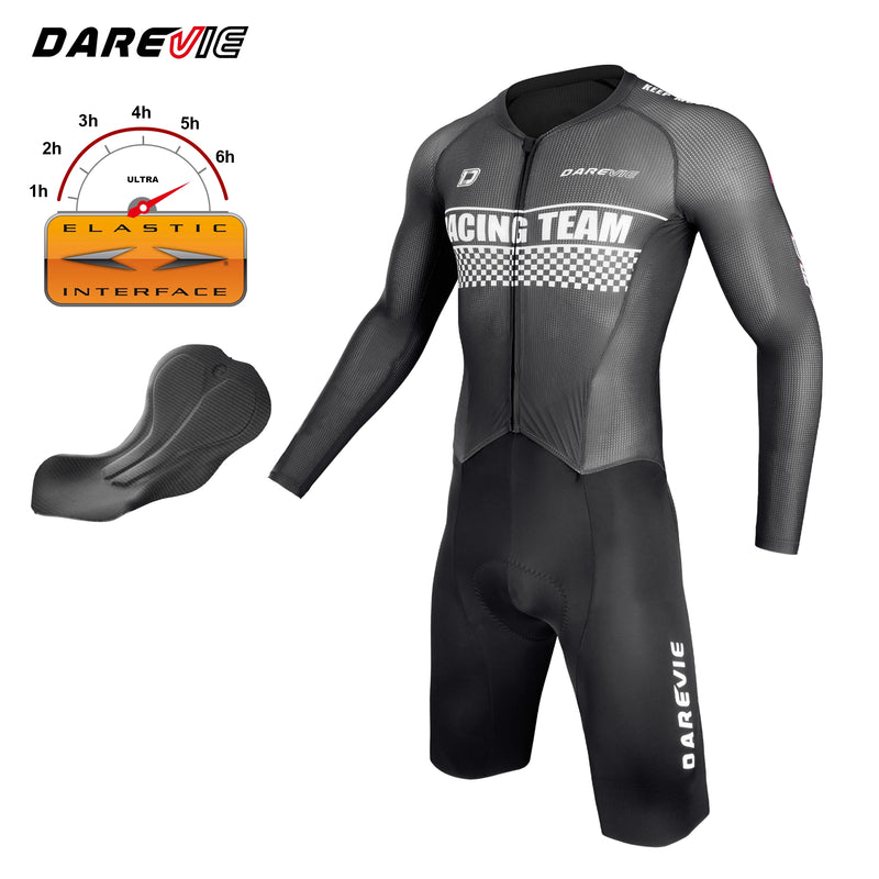 ឈុតជិះកង់ DAREVIE អ៊ីតាលី ELASTIC-INTERFACE® Pad ឈុតស្បែកជិះកង់កម្រិតខ្ពស់ ឈុតជិះកង់ Aero ឈុតជិះកង់ Aerodynamic សម្រាប់ក្រុមប្រណាំង