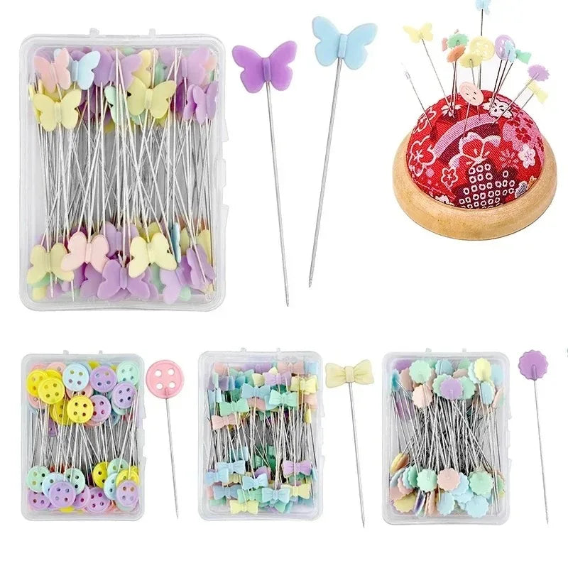 50pcs Clothing Tailor'S Hand Positioning Pins for Sewing,Cartoon Large Head Pins for Craft Sewing Additions,Embroidery Supplies