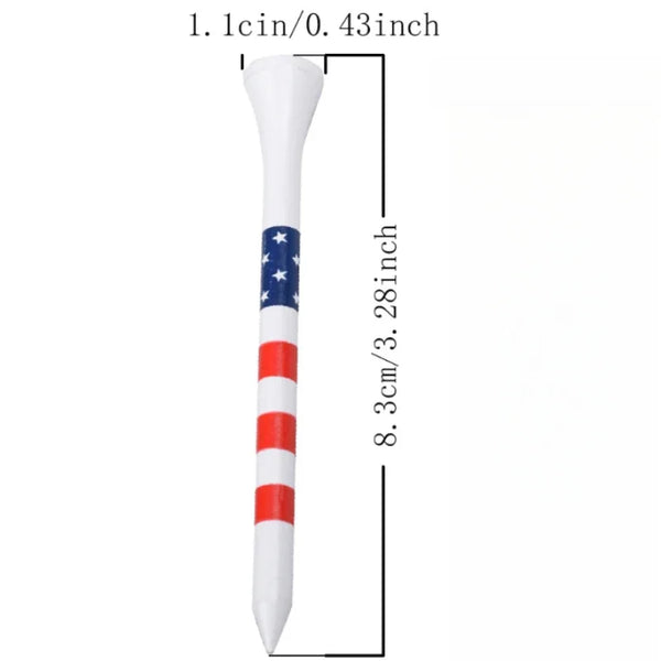 Golf Tees 50pcs 83mm Bamboo Stripe Ball Seat JC025