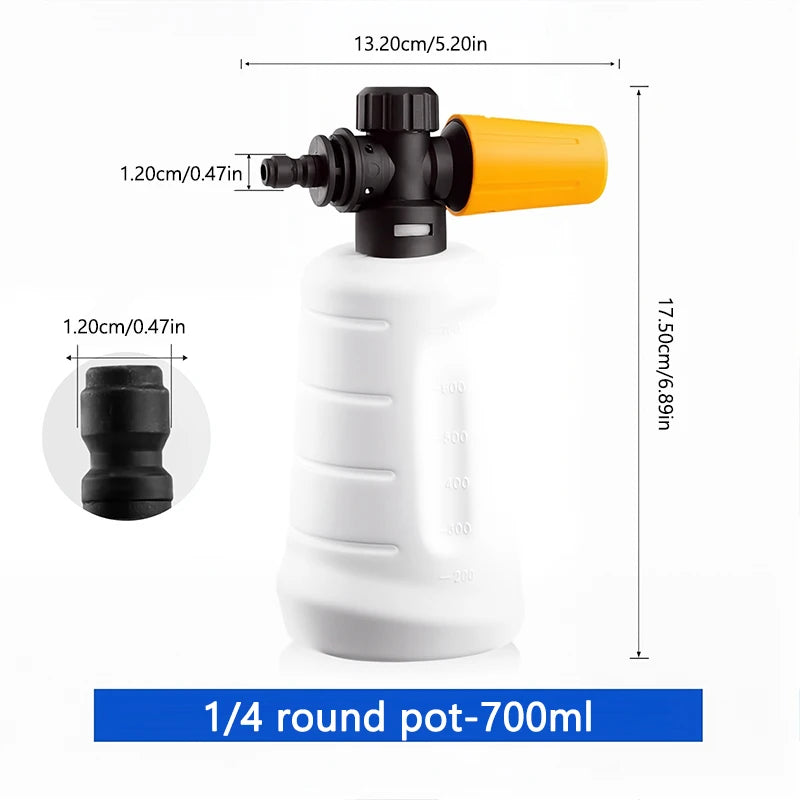 SEAMETAL 700ML Snow Foam Lance Car Soap Foam Generator High Pressure Washers for Karcher K2 K3 K4 K5 K6 K7 Adjustable Sprayer