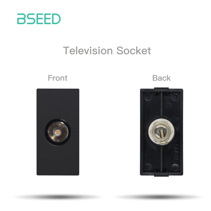 BSEED Wall Internet Cat5 Socket Plastic Frame Parts USB Charge Port TV Satellite Interface Function DIY Combination