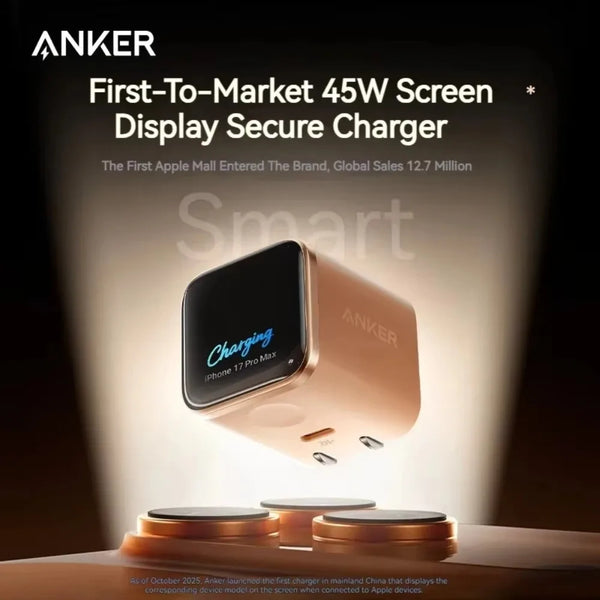 ឆ្នាំងសាក Anker Nano 45W អាចបត់បាន USB-C PD Fast Charger A121D សម្រាប់ iPhone 16 Pro 15 14 Samsung Laptop ទើបមកដល់ថ្មី