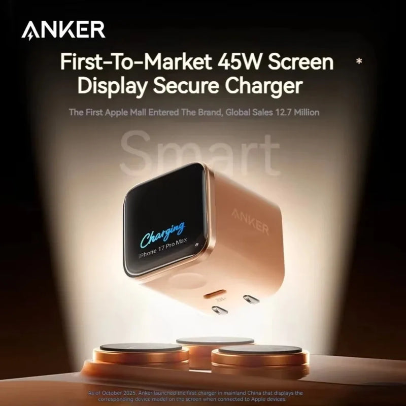 ឆ្នាំងសាក Anker Nano 45W អាចបត់បាន USB-C PD Fast Charger A121D សម្រាប់ iPhone 16 Pro 15 14 Samsung Laptop ទើបមកដល់ថ្មី