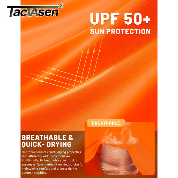 TACVASEN Men's Rash Guard Sun Hoodie Long Sleeve UPF 50+ Sun Protection SPF Quick Dry Hiking Swim Fishing Shirt