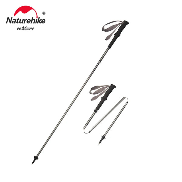 Naturehike Trekking Poles Lightwind Pro All-aluminum 4-section Folding Outdoor Camping Hiking Climbing Ultralight Walking Stick