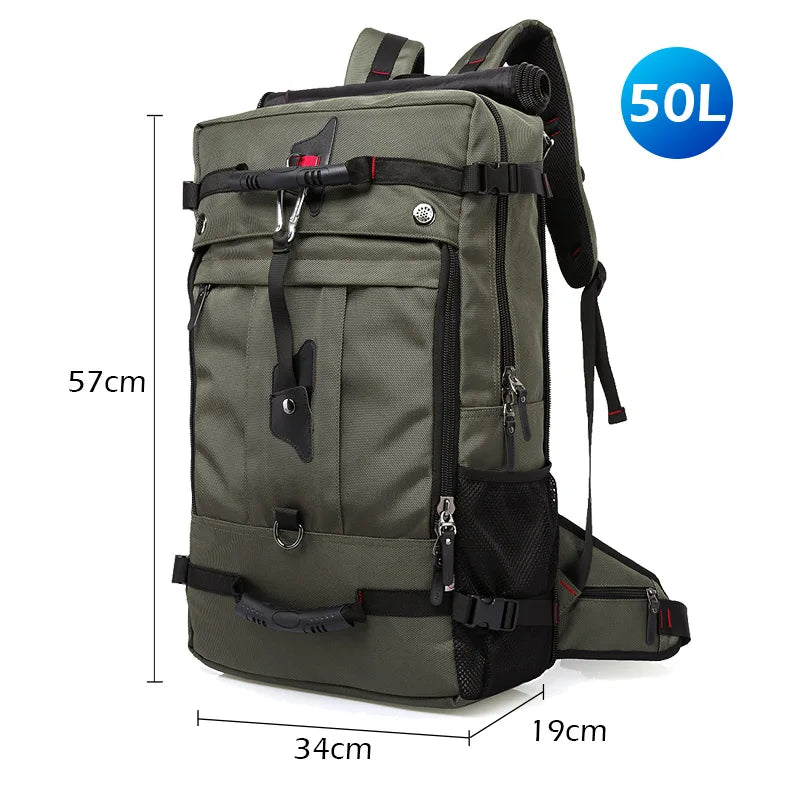 BANGE Oxford Waterproof Travel Backpacks Men Climbing Travel Bags Hiking Rucksack Outdoor Sport School Bag for Men Laptop Backpa
