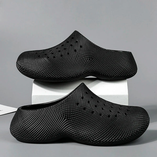 Platform Hole Shoes Soft EVA Slippers One Band Mule Clogs Non-slip Beach Water Shoes Casual Walking Slippers for Lovers