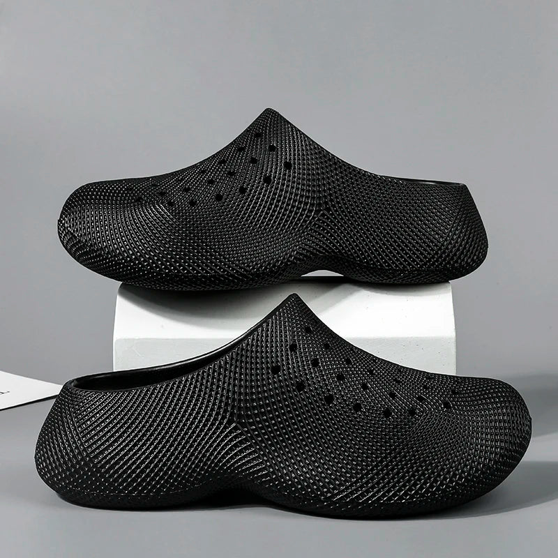 Platform Hole Shoes Soft EVA Slippers One Band Mule Clogs Non-slip Beach Water Shoes Casual Walking Slippers for Lovers