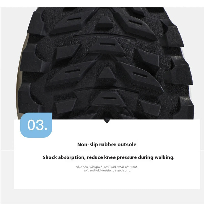 HUMTTO Outdoor Mountain Climbing Hiking Shoes for Men 2025 Winter High Top Anti Slip Sneakers Professional Trekking Boots Man