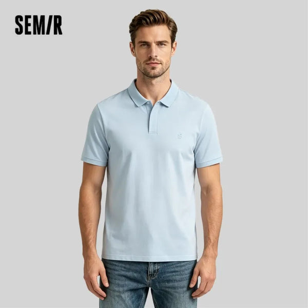 អាវប៉ូឡូបុរស Semir សាមញ្ញ បែបអាជីវកម្ម សាមញ្ញ ទន់ ប៉ាក់ ដៃខ្លី ងាយស្រួលប្រើ ឆ្នាំ២០២៦ ម៉ូដទាន់សម័យ ពាក់ប្រចាំថ្ងៃ