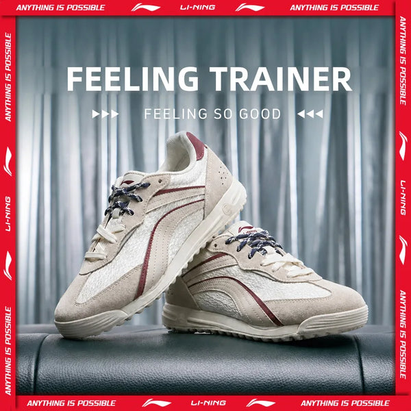 ស្បែកជើងកីឡា Li-Ning សម្រាប់នារី FEELING TRAINER ស្បែកជើងកីឡាស្រាល ទន់ និងទាន់សម័យ AGLW042