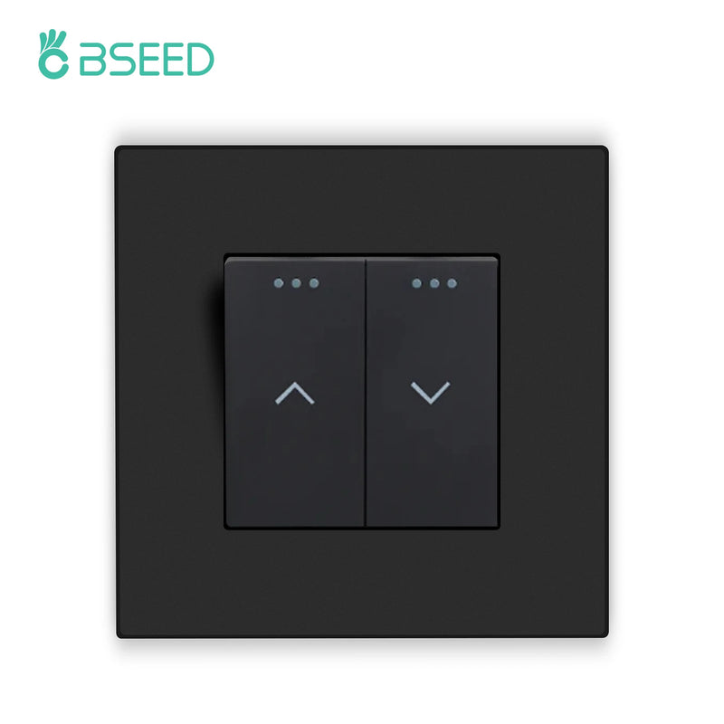 BSEED Mechanical Button Switch Electric Curtain Switch Plastic Frame for Blind Curtain White/Black/Gray/Gold Reset Switch