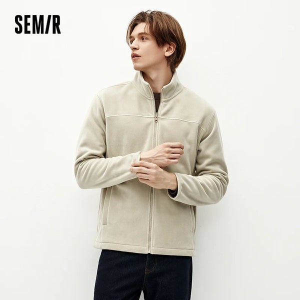 អាវបុរស Semir ក្រណាត់ប្រឆាំងនឹងឋិតិវន្ត កំដៅ អ៊ីសូឡង់ ស្រទាប់សំខាន់ៗ រដូវរងា ឆ្នាំ២០២៦ រចនាប័ទ្មប្រចាំថ្ងៃ ផាសុកភាព សម ស្អាត ស្រមោល